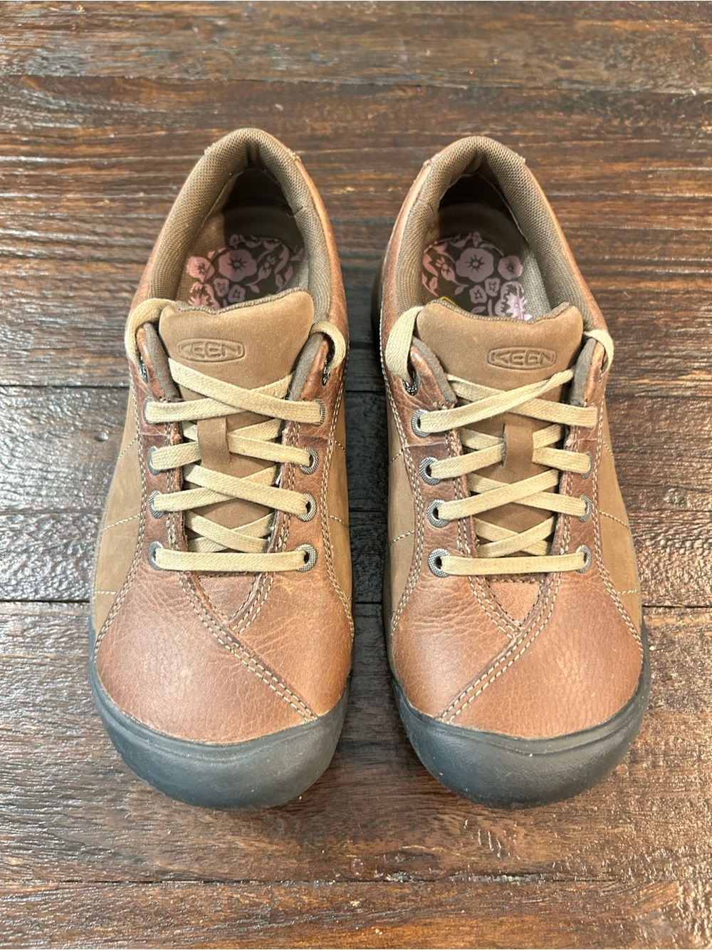 KEEN Women's Presidio Low-Top Lace-Up Sneakers in Brown & Tan - Picture 3 of 8